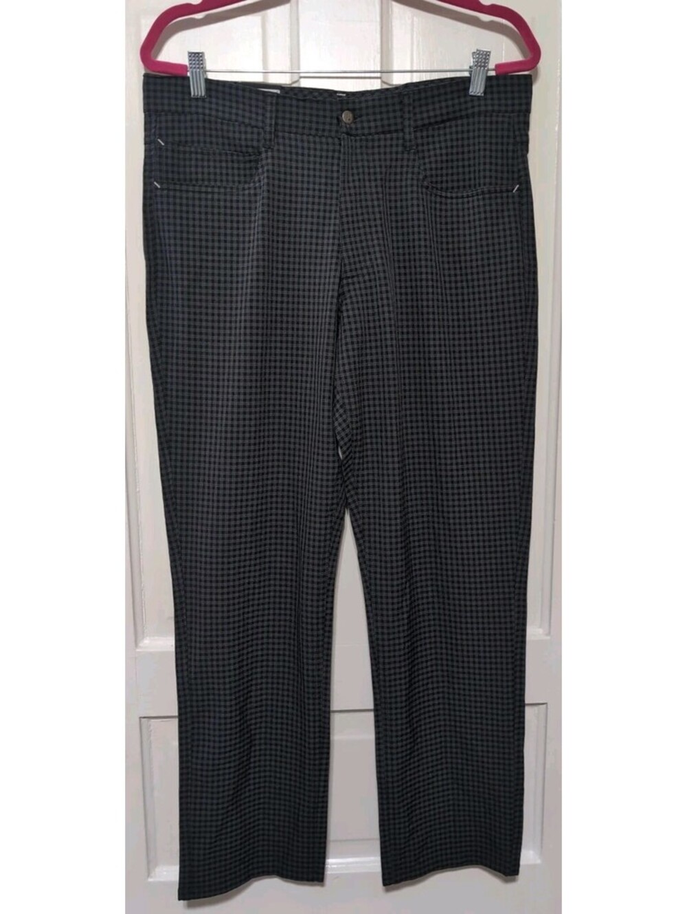 FootJoy Performance Pants Charcoal Plaid Athletic Fit Golf Men's 34/30(1550)D